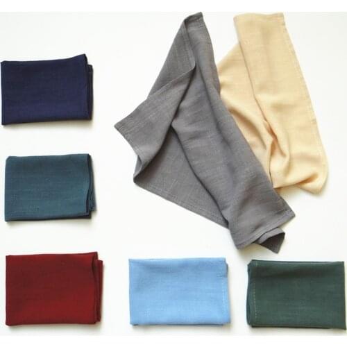 Table Napkins Western Dinner Serviette Tea Towels Home Cleaning Cloth Kitchen Dishcloth 30*40CM Cotton Linen