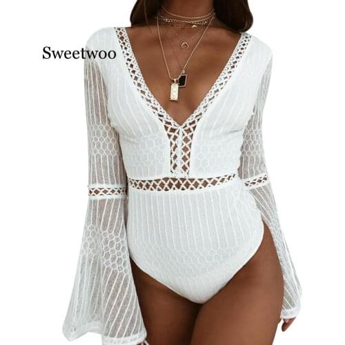 SWEETWOO Open Back Bodysuit
