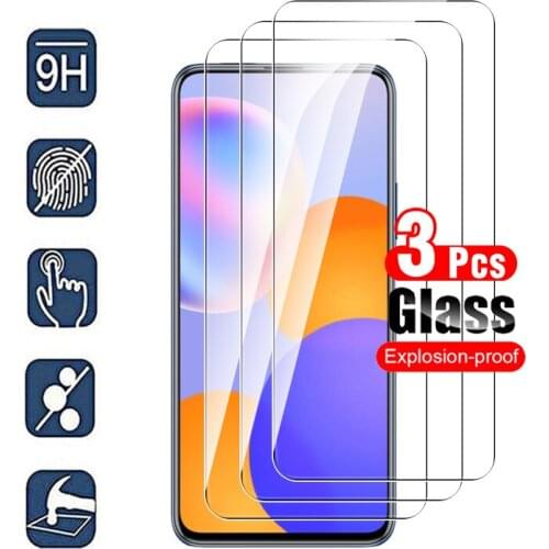 3Pcs full protectived glass for huawei y9a tempered screen protect for huawei y8p p smarnt 2021 hvawei y6p safety glass film