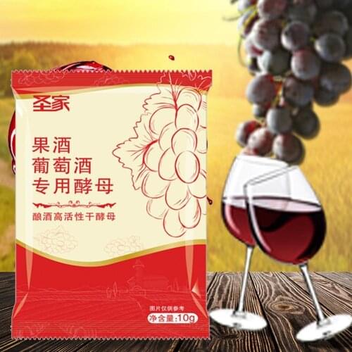 1/2/5pcs 10g Wine Yeast For Home Brewing Saccharomyces Fruit Wine Cerevisiae Brewed Starter Yeast Yeast Red Wine Supply Hom O1O4