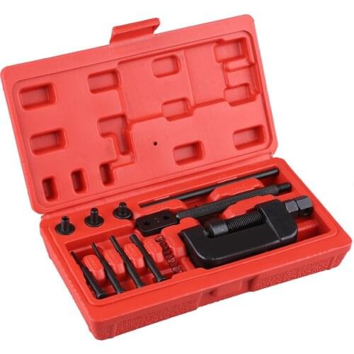 13Pcs/Set Bike Motorcycle Cam Drive Chain Breaker Rivet Cutter Tool Kit​​ For Rivet 420-630 Rear Drive Chains Repair Tools