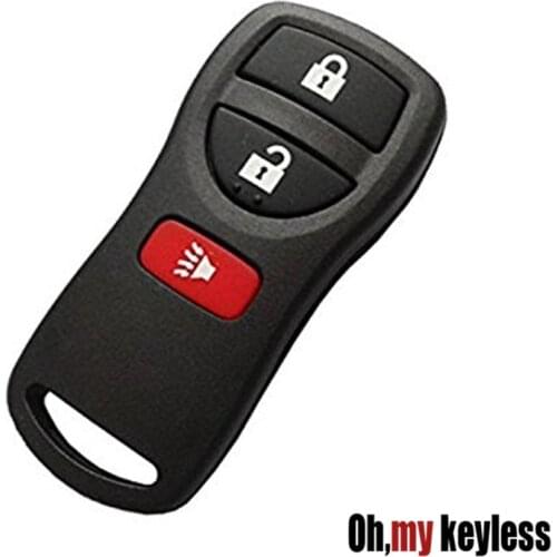 2pcs/lot 3 4 button remote control key csae for nissan entry keyless for infiniti car transponder chip key shell fob