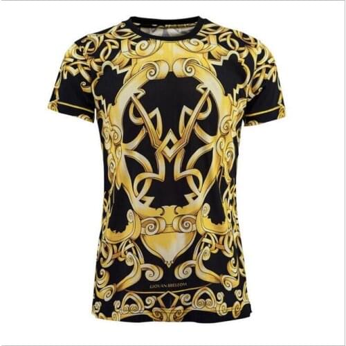 2017 new arrival summer Royal Wind High-end double mercerized personalized short-sleeved T-shirt men size M L XL XXL 3XL