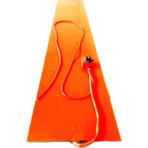 240v 850w 330*2000*1.5mm Silicone Rubber Ski Press Heater dial thermostat on wire 1500mm lead wire out from middle of short