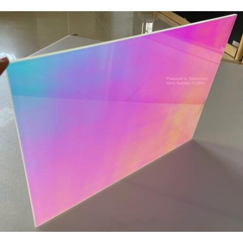 3mm Acrylic (PMMA) Laser Plexiglass Board Iridescent/Radiant Sheet Organic Glass Plate For Advertising/Art/Building Decorate