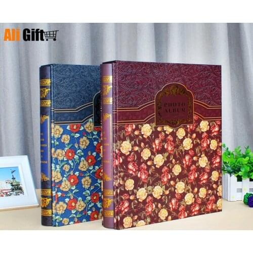 Retro 6 Inch 4R Pocket Album Family Baby Album Large Capacity Insert Thinner High Quality New Travel Theme Photo Albums Gallery