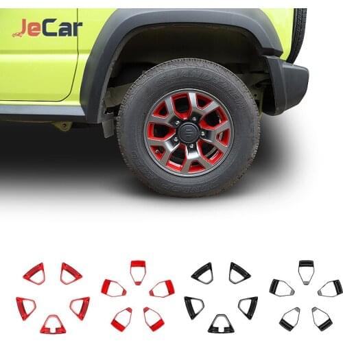 ABS Wheel Hub Decoration Cover Frame Trim For Jimny 2019 2020 2021 Car Exterior Styling Accessories