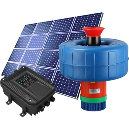 SFB Series solar powered fish farm pond aerator oxygen blower pump 750w dc solar aerator for irrigation aquaculture china