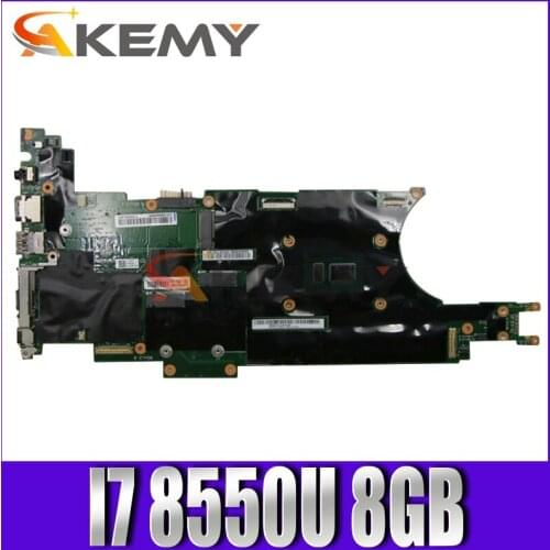 Akemy Brand New For Lenovo Thinkpad X280 Notebook Motherboard NM-B521 CPU I7 8550U RAM 8GB 100% Test Work FRU 01LX675 01LX679
