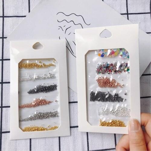 DIY jewelry accessories wholesale nail art jewelry metal size mixed gold and silver steel ball round Iron Ball Nail Accessories
