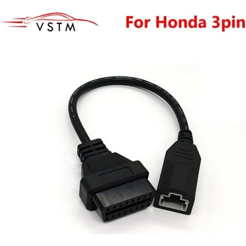 OBD OBD2 Car Diagnostic Cable Connector For Honda 3PIN to 16PIN Lead Cable OBD1 to OBD2 For Honda 3 PIN Auto Cable