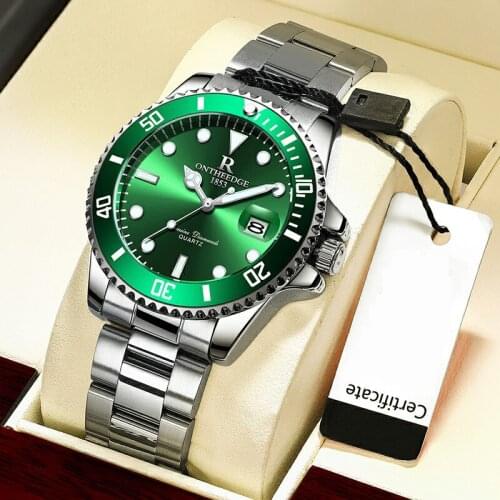 Watch Luminous Waterproof Lux Green Water Ghost Watch Mens Quartz Watch Mens Watch
