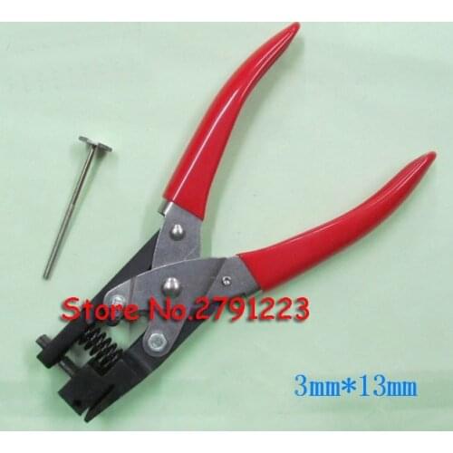 PVC Card Hand Slot Puncher Hole Punch PVC Tag Office 3*13mm flat hole