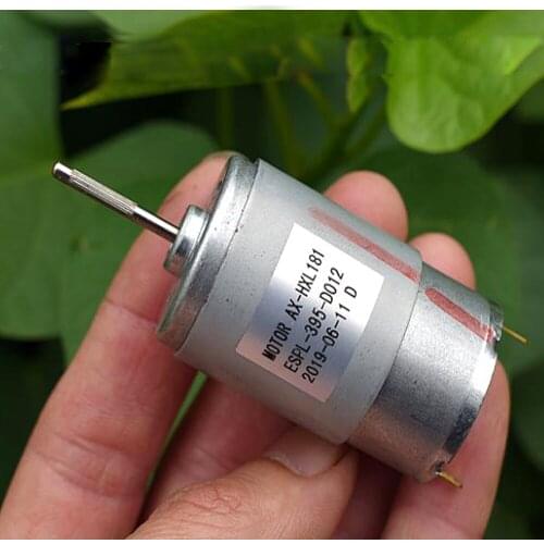 All metal 395 carbon brush DC Motor DC12V 18V 24V 36V 13300RPM High Speed High Torque Long axis low power Mute Electric Motor