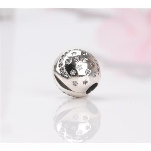 Bewill S925 Sterling Silver Glittering Night Fixing Clip Is Suitable For The Original Bracelet Positioning Buckle