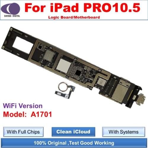 ICloud free Unlocked Motherboard iPad PRO 10.5 Logic Boards for A1701 A1709 A1852 With iOS systems With Full Chips