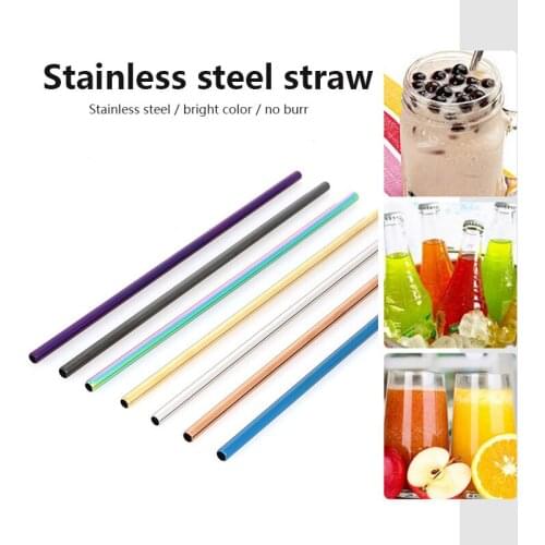 Metal Straw Party Wedding 304 Stainless Steel Creative Straight Pipette Beautiful 21.5 0.6cm Mug Sucker Bar Drinking Straw