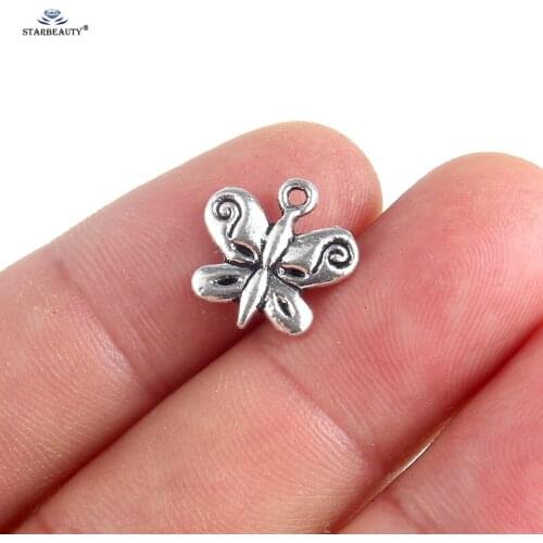 Starbeauty 10pcs Mini Butterfly Fashion Jewelry Making Accessories Bracelet Component Body Jewelry Findings Ear Piercing Parts