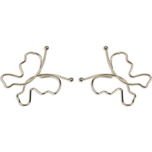 Fashion Creative Hollow Metal Woven Butterfly Earrings For Women Statement Simple Drop Earring Woman Jewelry Accessories