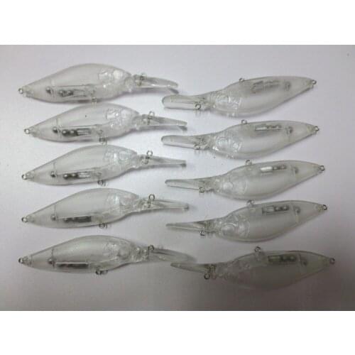 10pcs Unpainted Crank bait Fishing Blank Lure Body 4 1/3 Inch 1/3 OZ Blank lures JS#140