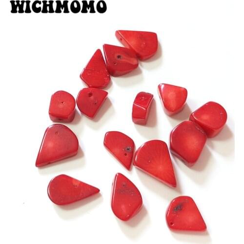 New Fashion 14*18MM 20pieces/bag Red Coral Heart Water Droplets Beads for DIY Bracelet Jewelry Accessories