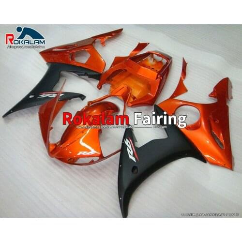 Motorcycle Fairing For Yamaha R6 YZF600 2003 2004 YZFR6 03 04 Orange Black Motorbike Fairings + Gifts (Injection Molding)