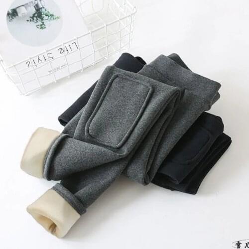 Autumn Winter Women Plus Velvet Thickened Leggings High Waist Ladies Warm Bottoms Pants New Fashion Tight Elastic Waist Trouser