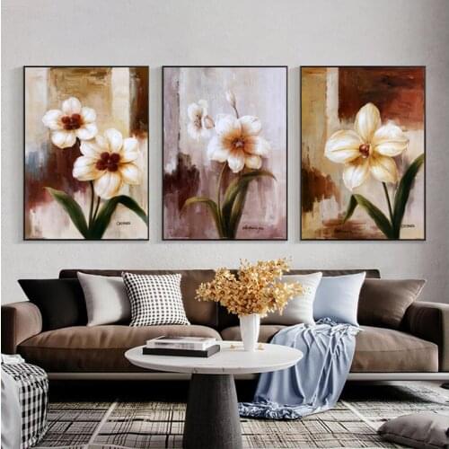 Retro Flowers Posters Canvas Painting Vintage Prints Wall Art Pictures for Living Room Modern Home Decor Indoor Decoration