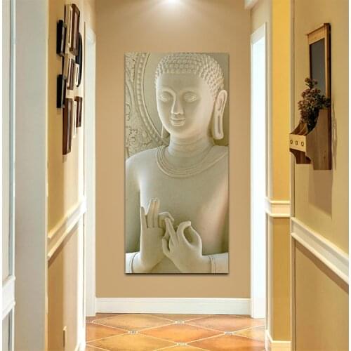 Buddha Portrait Oil Painting Poster And Prints Wall Decor For Living Room Canvas Painting Wall Art Picture Home Posters