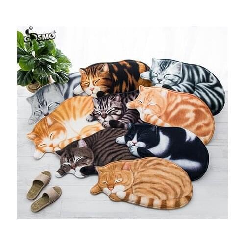 A variety of styles 3D stereo cat floor mat balcony carpet home bedroom cute cartoon pad bathroom door pet mat Non-slip
