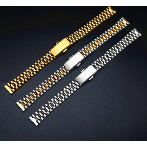 10mm 12mm 14mm 16mm Stainless Steel watch band Strap bracelet Replacement Band silver gold women Wristband Accessories