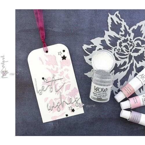 Mmao Crafts Metal Steel Cutting Dies Bestwishes letter decoration Stencil For DIY Scrapbooking Paper/photo Cards Embossing Dies