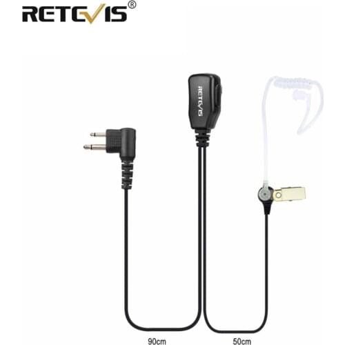 Retevis 2Pin PTT MIC Earpiece Acoustic Tube Headset For Motorola PRO1150 P040 CT150 CT150 For HYT TC-500 Walkie Talkie C9025A