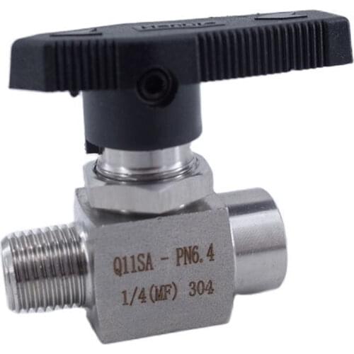 Free ship Ball valve 1/4" inch female to male thread stainless steel 304 Panel straight through meter switch two way ball valve