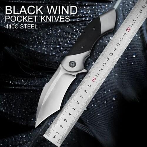 TURENZ-440C Steel EDC Outdoor Flipper Folding Knife G10 Handle Survival Tactical Pocket Knives Camping Hunting Knives Tools Gift