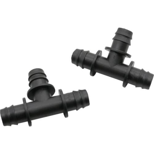 13mm Barbed Tee Three Way Garden Water Connectors For DN 16 Pipe Home Garden Irrigation Watering System Connection Joints 5 Pcs