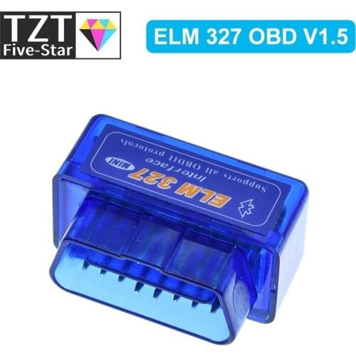 TZT Universal OBD V1.5 ELM327OBD2 Bluetooth AutoScanner OBDII 2 Car ELM 327 Tester Diagnostic Tool for Android Windows Symbian