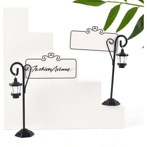 Street Lamp Card Holder Table Number Photo Memo Clip Table Decor Decoration