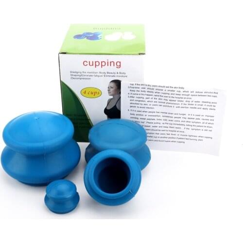 4Pcs Vacuum Cans Suction Cups Massage Anti Cellulite Vacuum Cupping Set Facial Body Chinese Therapy Massages Health Care
