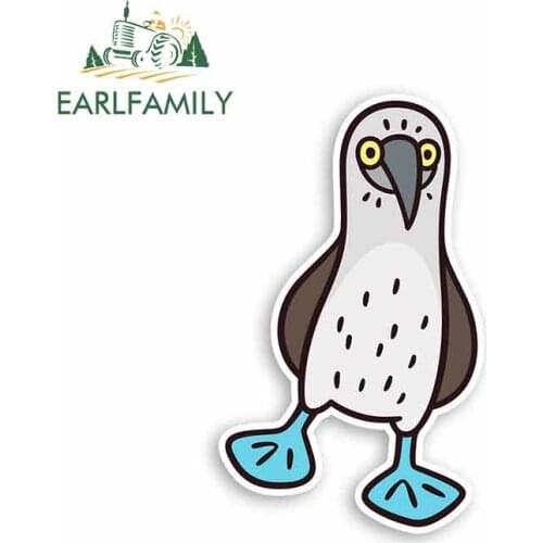 EARLFAMILY 13cm x 7.8cm for Blue Footed Booby Bird Cartoon Anime Funny Car Stickers Vinyl Waterproof RV VAN Car Accessories JDM