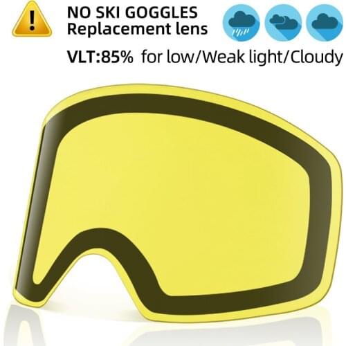 WILDMTAIN Yellow Lens for G1 Ski Goggles Dual Layers Anti fog Lens, UV Protection Ski Lens (Lens Only, Not a Full Ski Goggles )