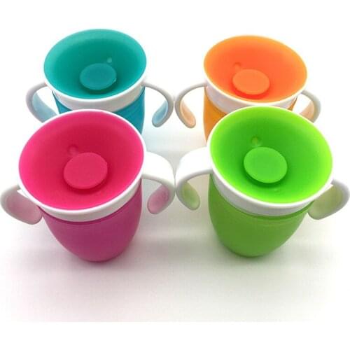 1PC Magic Cup Baby Learning Drinking Cup 360 Degree Can Be Rotated LeakProof Child Water Cup Bottle 220/240ML