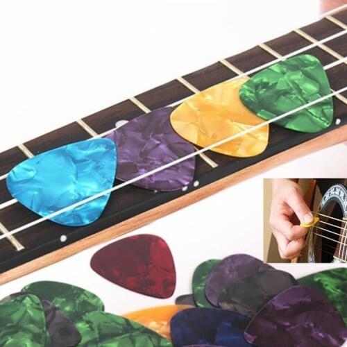 10 Pcs/set Celluloid Electric Guitar Picks Mediator Acoustic Music Picks Plectrum 0.46/0.71/0.96mm Thickness Guitar Pick