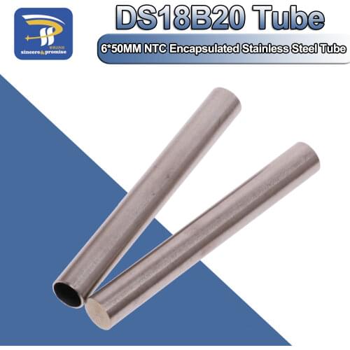 20Pcs/Lot Thermocouple / RTD / 6*50MM DS18B20/NTC Encapsulated Stainless Steel Tube Steel Head Stainless