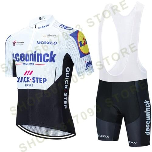2021 BLACK QUICKSTEP Cycling Jersey Bike Pants Set 20D Mtb Ropa Mens Summer Quick Dry Pro BICYCLING Shirts Maillot Culotte Wear