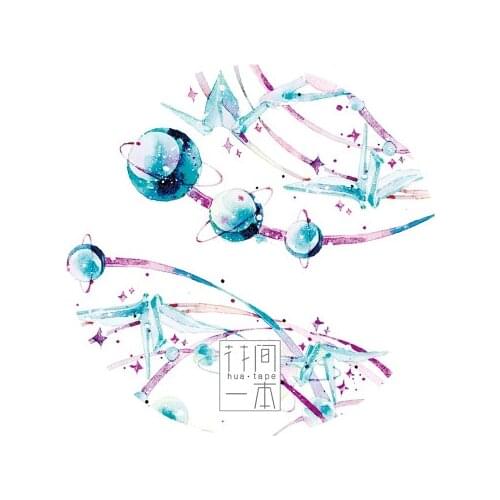 3.8cmx10m Starry Universe Paper Masking Tape Sticker