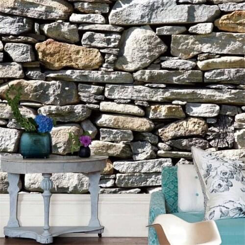 Beibehang 3d photo wallpaper personalized theme woven wallpaper British retro stone wall 3d mural wallpaper for walls 3 d