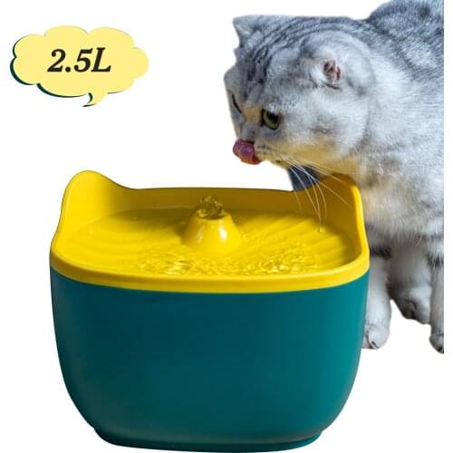 Cat Water Fountain Cat Water Bowl 2.5L Automatic Water Dispenser Silent Drinking for Cats Dogs Multiple Pets Water Fountain