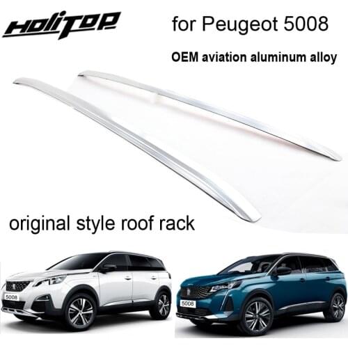 New arrival roof rail luggage bar roof rack for Peugeot 5008 2017 2018 2019 2020 2021 2022 best aluminum alloy,easy installation