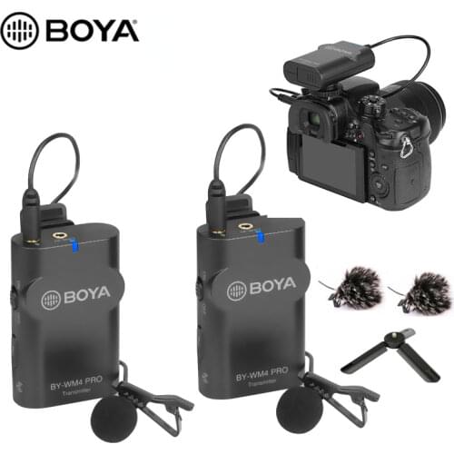 BOYA BY-WM4 Pro WM8 Pro Wireless Studio Condenser Microphone System Lavalier Lapel Interview Mic for Phone Dslr Cameras